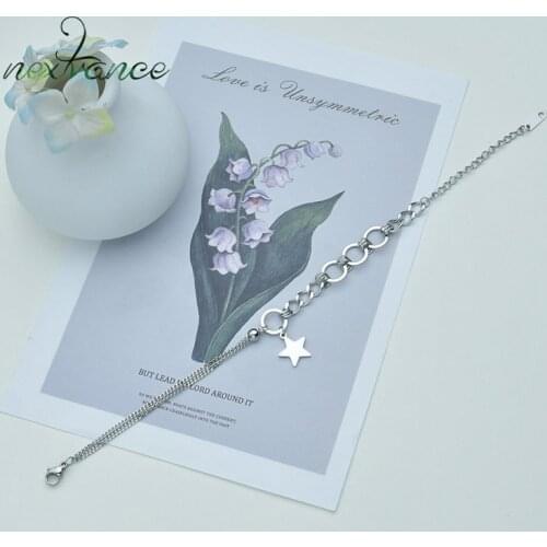 Nextvance Stainless Steel Bracelets Five-pointed star pendant Stitching Chain Bracelet For Women Girlfriend Jewelry Gift