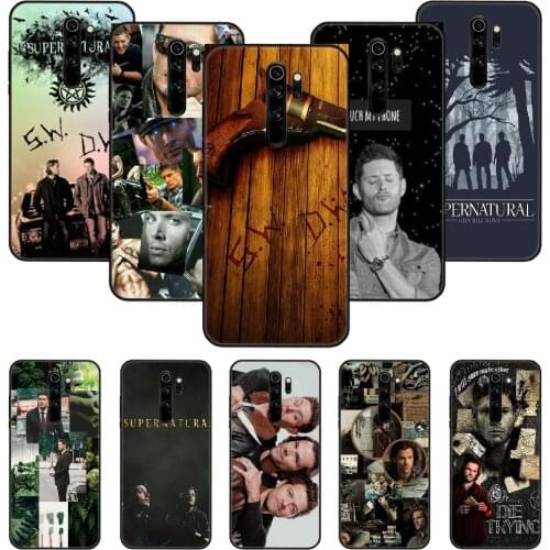 Phone Case For Xiaomi Redmi Note 8 8T 7 7A 9 9S 8A 4 5 Pro Black Cover Funda Luxury Etui Trend Supernatural Sam And Dean