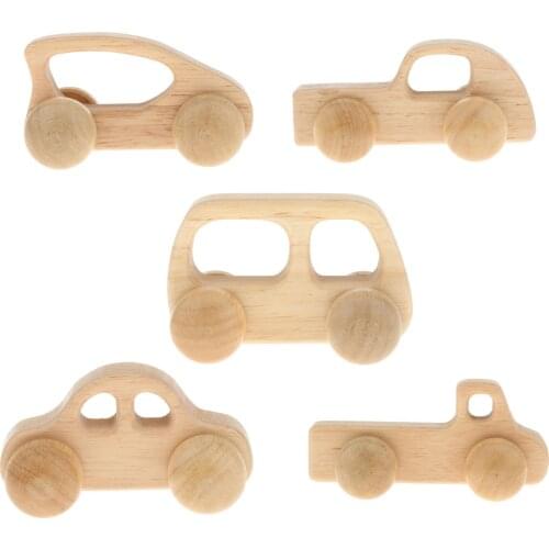 Handmade Wooden Toys Wood Car Montessori Activity Children Teething Present