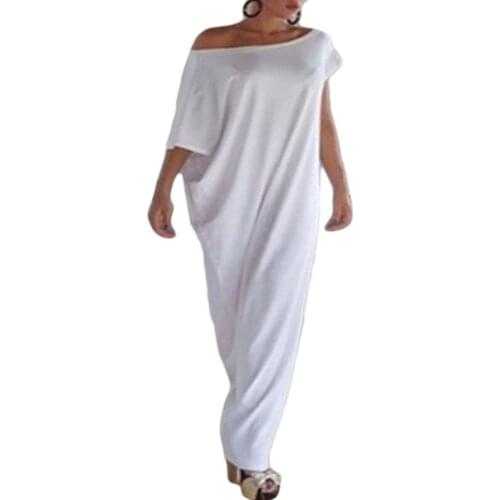 Loose Maxi Dresses Womens Off-Shoulder Wrap Dress Casual Short Sleeves Plus Size Party Spring Long Vestidos Female
