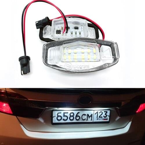 For Honda Accord for Honda Odyssey For Honda Acura MDX RL for Honda Civic Sedan License Plate Lights 18 LED Number
