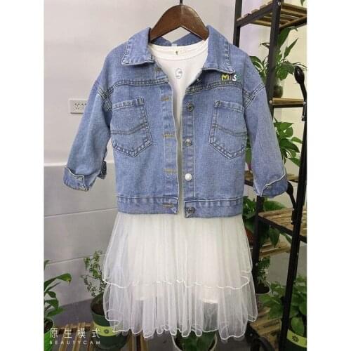 Girls Jean Jacket Spring and Autumn New Baby Coat Korean Fashion Spring Baby Girl Coat