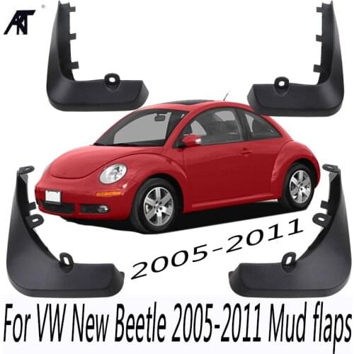 Set Molded Mud Flaps For VW New Beetle 2005-2011 Mudflaps Splash Guards Front Rear Mud Flap Mudguards 2006 2007 2008 2009 2010
