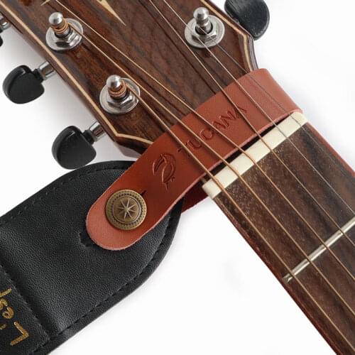 2pcs Leather Ukulele Strap Guitar Strap Button Headstock Adapter Safe Lock For Acoustic Classic Guitar Bass Accessories