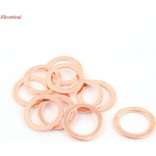 28mm x 20mm x 2mm Flat Ring Copper Crush Washer Sealing Gasket Fastener