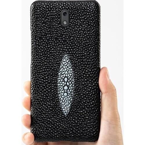 Suitable for Nokia 2 mobile phone case Nokia 8.3 half-pack cowhide pearl fish mobile phone case drop protection cover