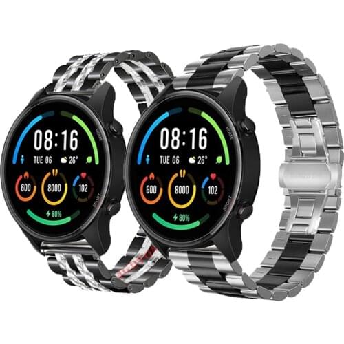 22mm Wrist Straps Metal Band For Xiaomi Mi Watch color sports edition Stainless steel Strap Bracelet Watchband Accessories