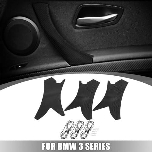 Uxcell 1 Set Car Interior Door Handles Sleeve Protector Strap Cover Hand Sewing Multicolor for BMW 3 Series E90 E91 E92 E93