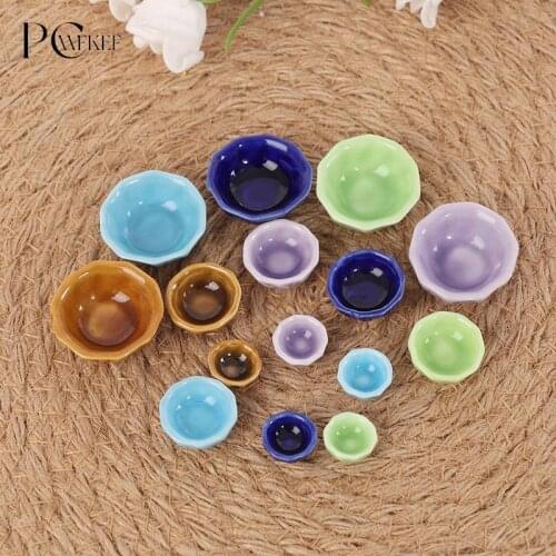 3Pcs/set 1:12 Dollhouse Miniature Dish Bowl Tableware Set Doll Kitchen Toy Dollhouse Miniature Cutlery Set