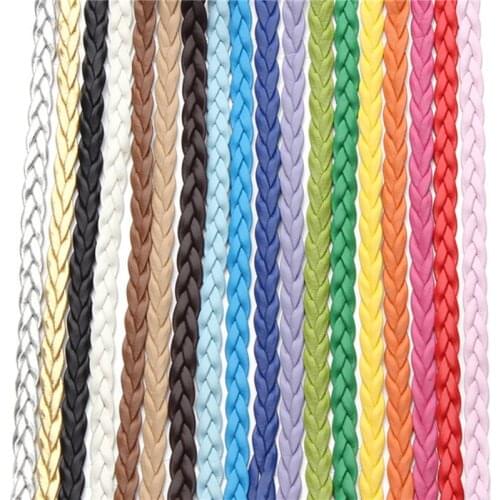 10 meters/bag 5mm PU braid leather cord fitting DIY bracelets and necklaces wholesale price Jewelry decorative accessories