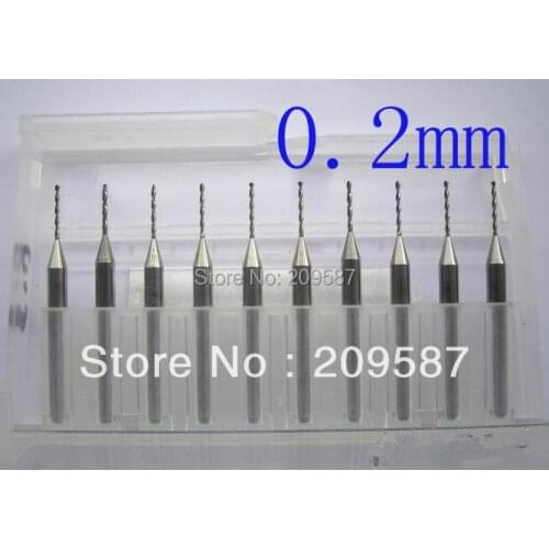 10pcs 0.2mm PCB Print Circuit Board Drill Bits CNC Drill Bits