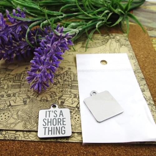 20pcs--"its a shore thing"stainless steel charms more style for choosing DIY Charms pendants for necklace