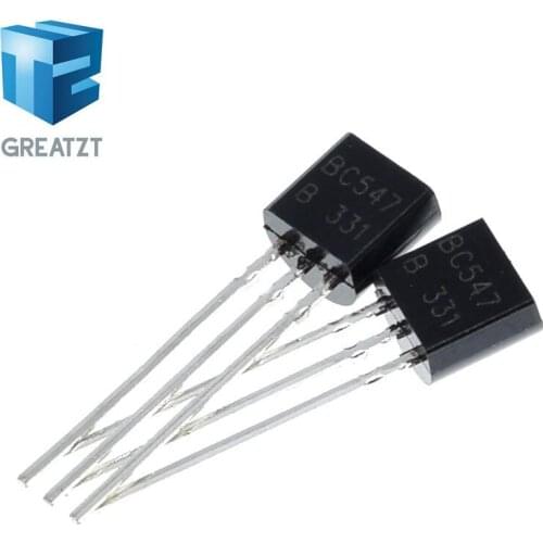 GREATZT 100pcs/bag BC547 TO-92 45V / 0.1A NPN transistor low power
