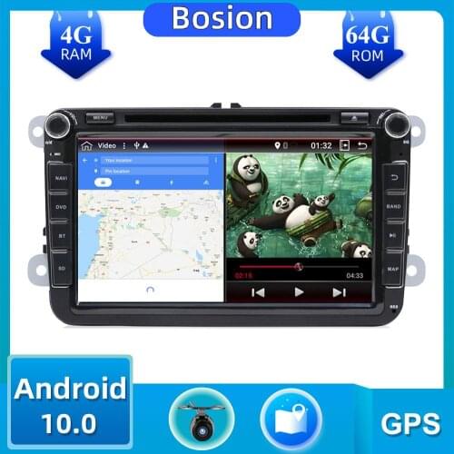 2Din PX6 Android 10.0 Car Multimedia DVD Player For Volkswagen Skoda passat b6 golf 4 5 6 polo tiguan Bora Camera Canbus