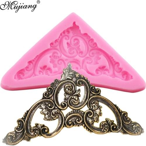 3D Craft Baroque Scroll Relief Silicone Mold Fondant Chocolate Candy Gumpaste Mold Cupcake Cookie Baking Cake Decorating Tools