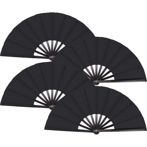 4 Pack Folding Hand Fan Hand Folding Fans Chinese Tai Chi Folding Fan for Men and Women Performance, Dance, Decorations