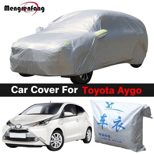 Full Car Cover For Toyota Aygo Auto Outdoor Anti-UV Sun Shade Rain Snow Resistant Cover Dustproof