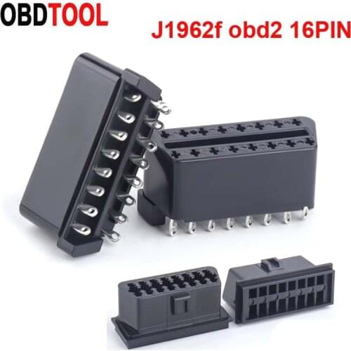 Automotive Female Connector J1962f Obd2 16PIN Adapter Female OBD 16 Pin Plug Weldable Press Can Custom Wiring for Diagnostic