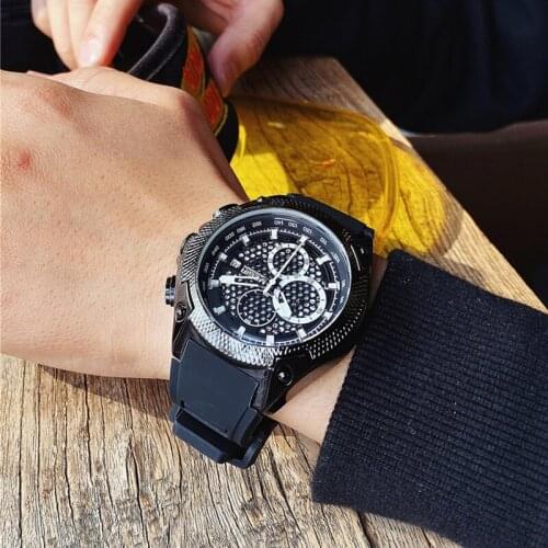 MEGIR Luxury Watches Men High Quality Silicone Quartz Wristwatches Male Top Brand Military Chronograph Watch Relogios Masculino
