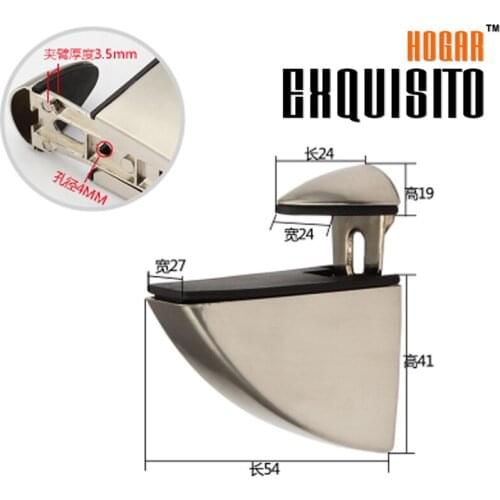 Zinc Alloy Glass Folder Bracket Bracket Hardware Fitting Cabinet Clip Glass Folder Fixed Folder EH157