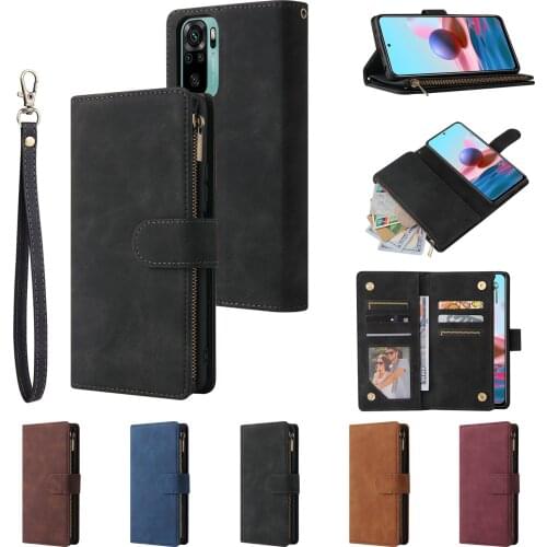 Luxury Flip Wallet Case for Xiaomi Redmi Note 10 9 8 7 Pro 8T 9S 9A 9C 8A 7A 10T Lite POCO M3 Protect Cover Cards Holder Coque