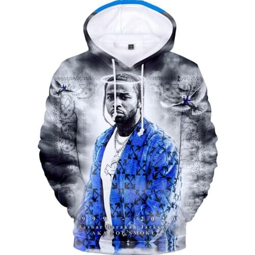 Hot Sale Pop Smoke 3D hoodies sweatshirts Fashion Casual Hoodie long sleeved Pullover Womens Men Hip Hop Street Hoodie Tops