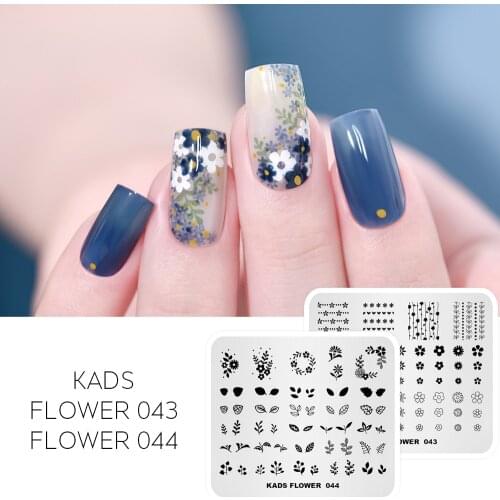 KADS Nail Stamping Plates Set Nail Art Templates Stamping Plate Flower Chinese Halloween ChristmasManicure Stencil Set