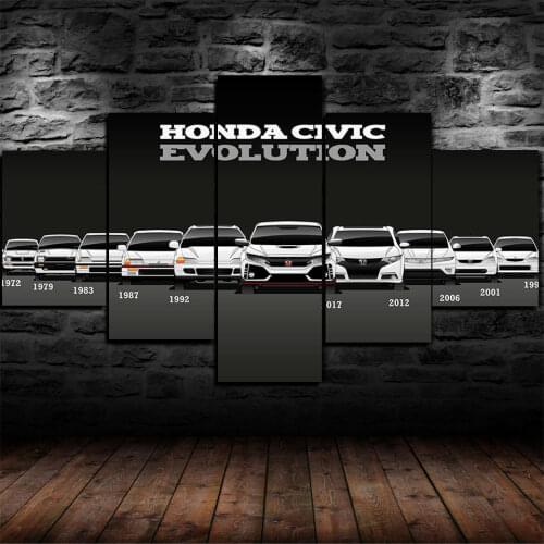 CRA Evolution 5 Panel Canvas Picture Print Wall Art Canvas Painting Wall Decor for Living Room Poster No Framed