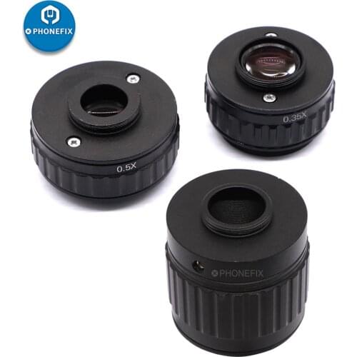 Microscope Adapter Ring C-mount 1X 0.35X 0.5X Adjustable Camera Installation C Mount Adapter For Trinocular Stereo Microscope