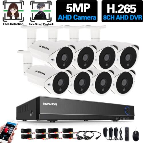 Home Cctv Camera Secutity System Kit 8ch Dvr Outdoor Video Surveillance Cameras Ahd Waterproof Monitoring Camera System Set