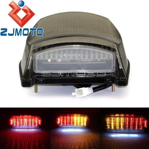 Motorcycle Smoke LED Tail Light Smoke Turn Signals Rear Lamp Stop Light For Kawasaki Ninja ZX-7R ZX 7R 1996-2000 2001 2002 2003