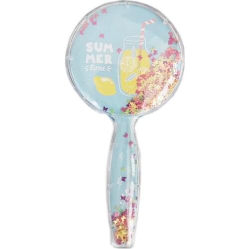Cartoon Cute Sequins Fruit Round Anti-static Hair Brush Massage Comb Shower Wet Detangle Hair Brush Salon Hair Styling Tools