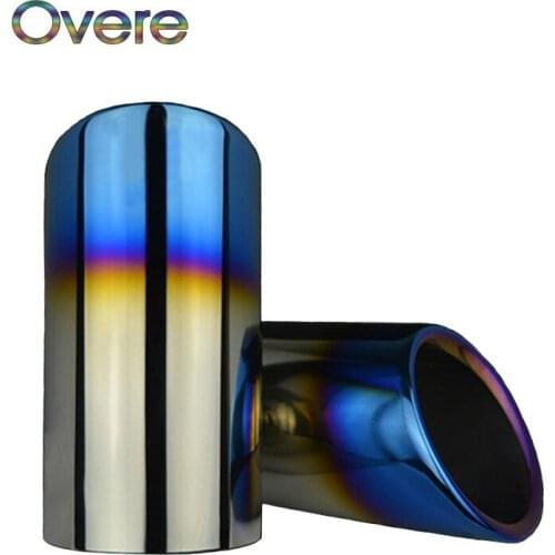 Overe 1Pair Stainless Steel Car Tail Exhaust Tip Pipes Covers For BMW E90 E92 325 328i 3 Series 2006 - 2010 Auto Accessories
