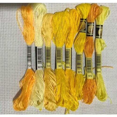Oneroom Cross Stitch thread The Unique Style 8 Cross Stitch Embroidery Thread Floss Sewing Skeins Craft Dofferent Gradient Color