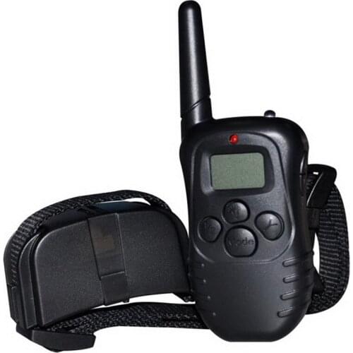 100set/lot *300m dog remote pet training collar LCD dispaly 100lv of Vibration remote Static Shock Anti Bark For 1 dog 2dog