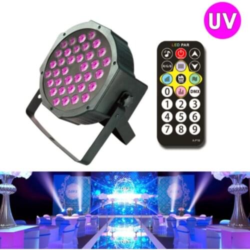 Pa-36UV Remote Control UV Purple LED 36 Par Lights Violet UV Plant Growth Colorful Lights Stage Lighting Background Lights