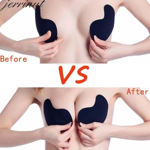 Jerrinut Sexy Invisible Bra Super Push Up Strapless Bra Sticky Adhesive Silicone Bra Wedding Party Underwear Women