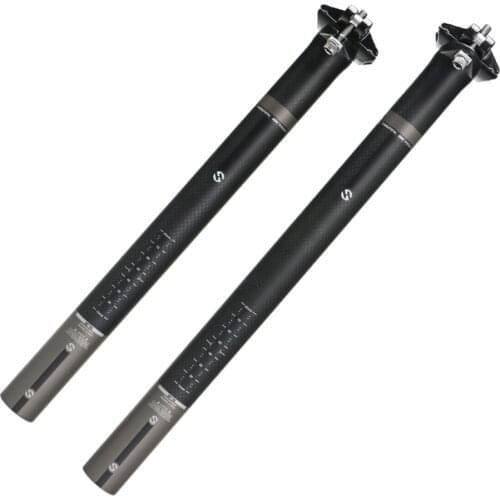 TOSEEK 3K Matte Full Carbon Fiber Bicycle Seatpost Superlight MTB Road Bike Cycling Seat Post Parts 27.2/30.8/31.6 x 350/400 MM