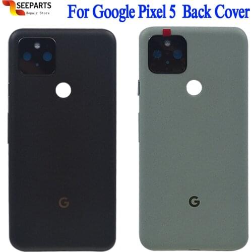 Full New For Google Pixel 5 Battery Cover Door Back Housing Rear Case For Google Pixel 5 Back Battery Door With Camera Lens