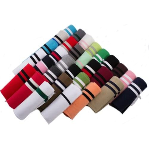 1*1 Stripe Cotton Stretch Knit Neckline Cuff Waistband Rib Trim Fabric For Sweater Mib Coat