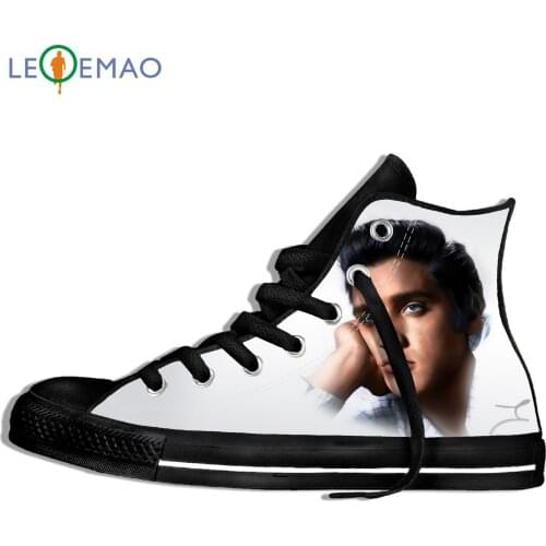 Custom Shoes Of Elvis Presley Canvas Boots Adult Lightweight Canvas Lace Up Sneaker Printing Your Logo Footwear