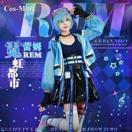 Re:Life In A Different World From Zero Ram/Rem Cosplay Costume Neon City Fashion Uniforms Activity Party Role Play Clothing S-XL