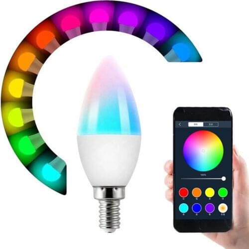Mesh Lamp Smart Bluetooth Candle LED Lamp A Bluetooth device can connect more than 200 light bulbs