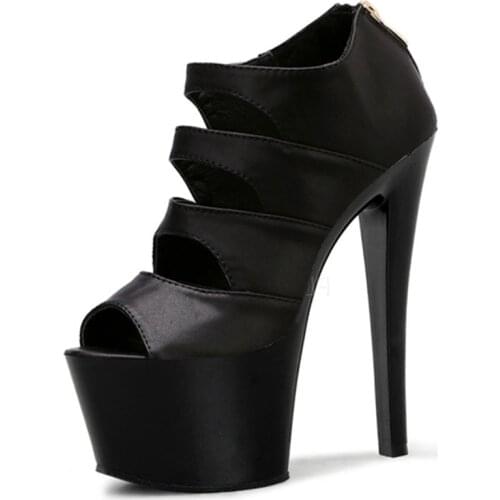 17cm Sexy fish mouth hollow-out the stiletto sandals and white wedding bride shoes fashion runway for womens shoes