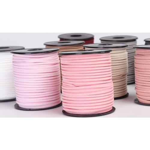 10M Flat Faux Suede Deerskin Cord Belt Korean Velvet Leather Ribbon Rope DIY Handmade Beading Bracelet Jewelry Lanyard for Keys