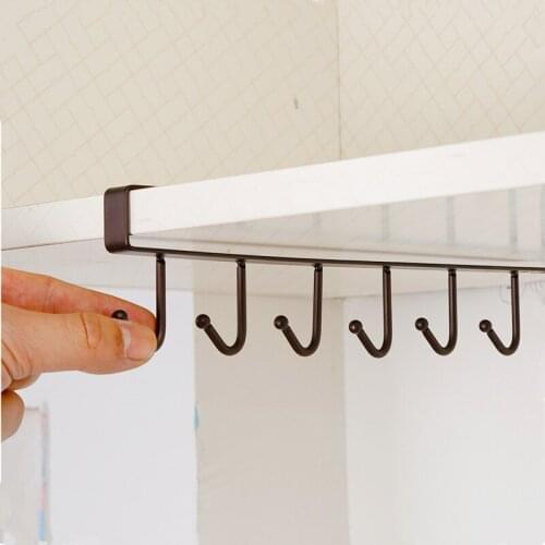 Home Kitchen Coat/Hat/Bag Hanger 6pcs Hook Clothes Rack for Bathroom Shelves Metal Hanger Organizer Storage Holder Iron Hook