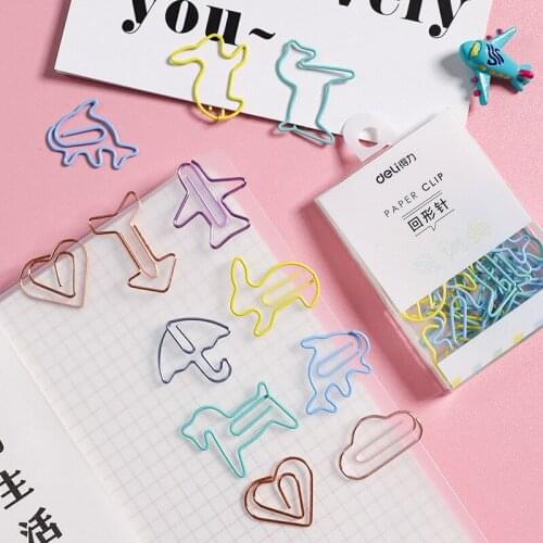 12pcs/lot Cartoon Shape Mini Paper Clips Bookmark Kawaii Stationery Binder Clips Photos Tickets Notes Paper Clip Stationery