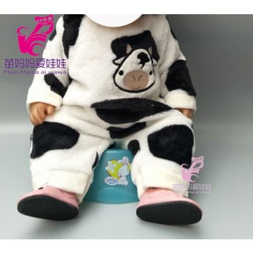Animal cow jumpsuits for baby dolls 18 inch doll cartoon outwear children birthdays gift