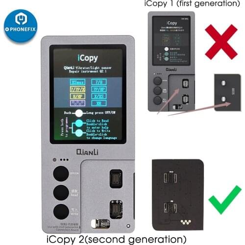 QIANLI iCopy Plus LCD Screen Photosensitive Repair for iPhone 7 8 X XR XS MAX 11 Pro Max LCD/Vibrator Transfer EPROM Programmer