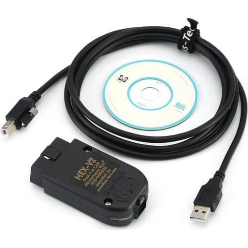 New Vcd Hex-V2 V2 20.4 Professional Edition Wireless Diagnostic Connector Usb Interface Car Fault Diagnostic Cable